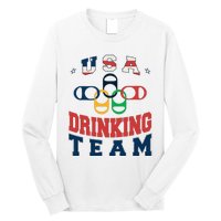 Usa Drinking Team Beer Party Memorial Day American Flag Long Sleeve Shirt