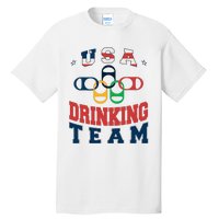 Usa Drinking Team Beer Party Memorial Day American Flag Tall T-Shirt