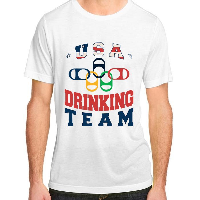 Usa Drinking Team Beer Party Memorial Day American Flag Adult ChromaSoft Performance T-Shirt