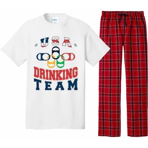 Usa Drinking Team Beer Party Memorial Day American Flag Pajama Set