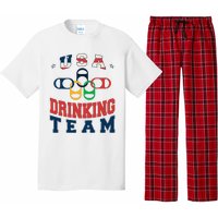 Usa Drinking Team Beer Party Memorial Day American Flag Pajama Set