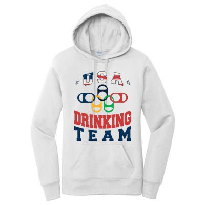 Usa Drinking Team Beer Party Memorial Day American Flag Women's Pullover Hoodie