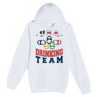 Usa Drinking Team Beer Party Memorial Day American Flag Premium Pullover Hoodie