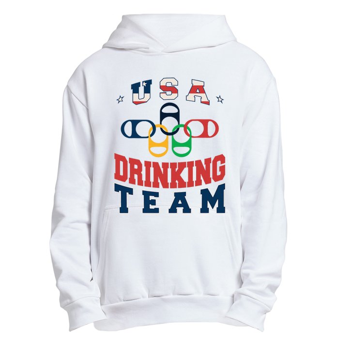 Usa Drinking Team Beer Party Memorial Day American Flag Urban Pullover Hoodie