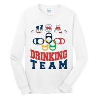 Usa Drinking Team Beer Party Memorial Day American Flag Tall Long Sleeve T-Shirt