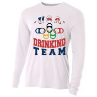 Usa Drinking Team Beer Party Memorial Day American Flag Cooling Performance Long Sleeve Crew