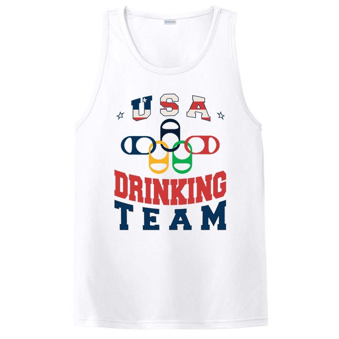 Usa Drinking Team Beer Party Memorial Day American Flag PosiCharge Competitor Tank