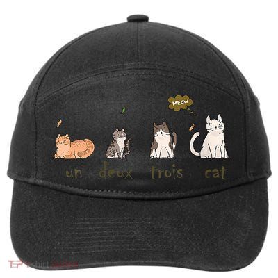 Un Deux Trois Cat 7-Panel Snapback Hat