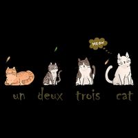 Un Deux Trois Cat Drawstring Bag