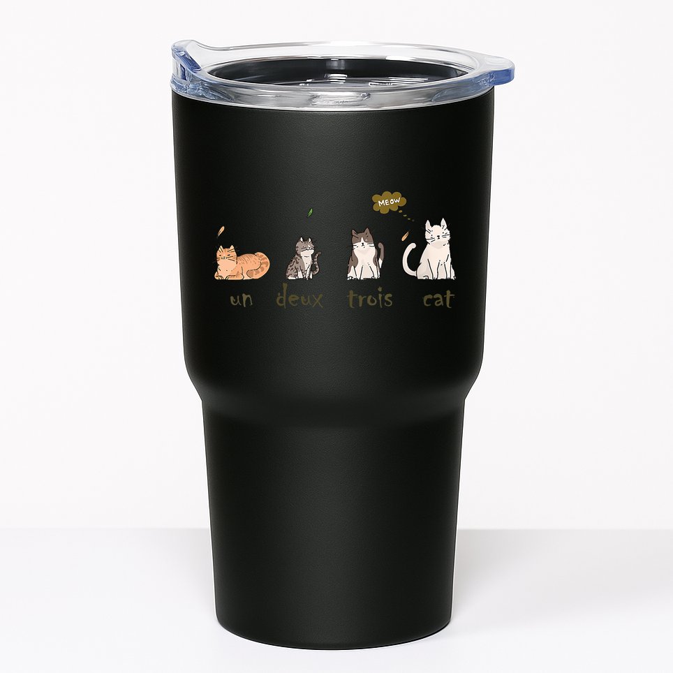 Un Deux Trois Cat Tumbler