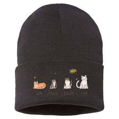 Un Deux Trois Cat Sustainable Knit Beanie