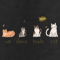 Un Deux Trois Cat Golf Towel