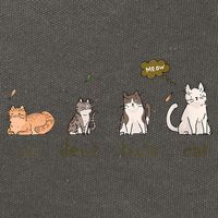 Un Deux Trois Cat Cotton Canvas Backpack