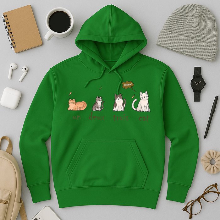 Un Deux Trois Cat Hoodie