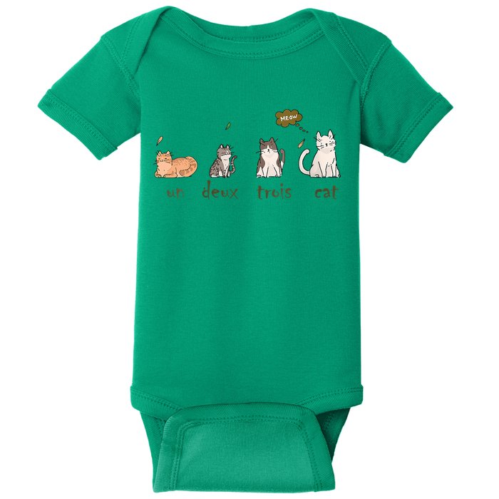 Un Deux Trois Cat Baby Bodysuit