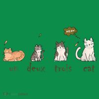 Un Deux Trois Cat Womens T-Shirt