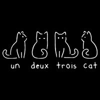 Un Deux Trois Cat Funny Cropped Pullover Crew
