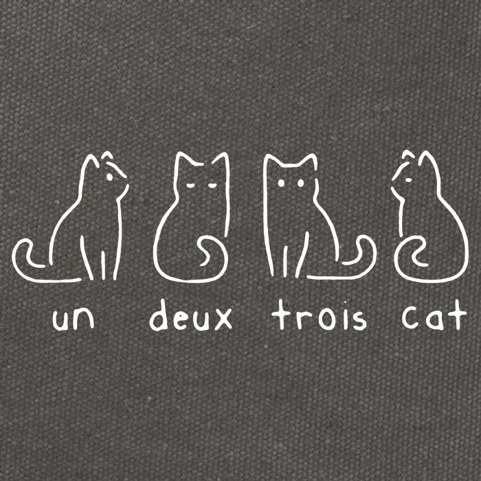 Un Deux Trois Cat Funny Cotton Canvas Backpack