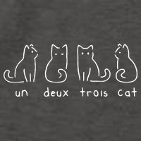 Un Deux Trois Cat Funny Vector Backpack