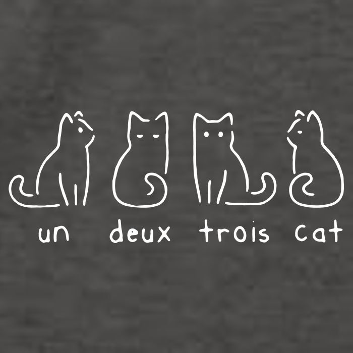 Un Deux Trois Cat Funny Vector Backpack