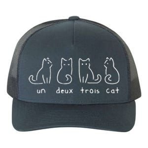 Un Deux Trois Cat Funny Yupoong Adult 5-Panel Trucker Hat