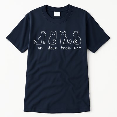 Un Deux Trois Cat Funny Tall T-Shirt