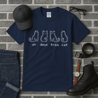 Un Deux Trois Cat Funny Tall T-Shirt