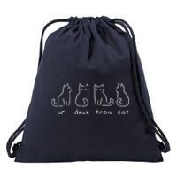 Un Deux Trois Cat Funny Drawstring Bag