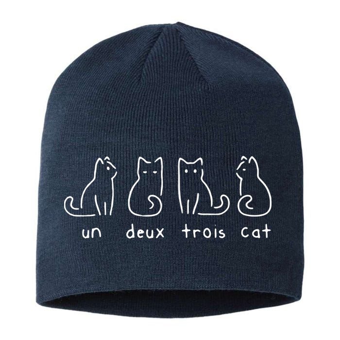 Un Deux Trois Cat Funny Sustainable Beanie