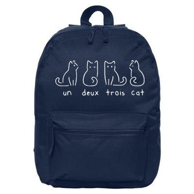 Un Deux Trois Cat Funny 16 in Basic Backpack