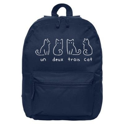 Un Deux Trois Cat Funny 16 in Basic Backpack