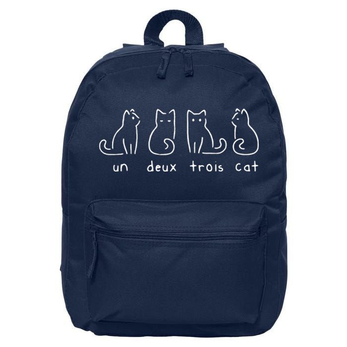 Un Deux Trois Cat Funny 16 in Basic Backpack