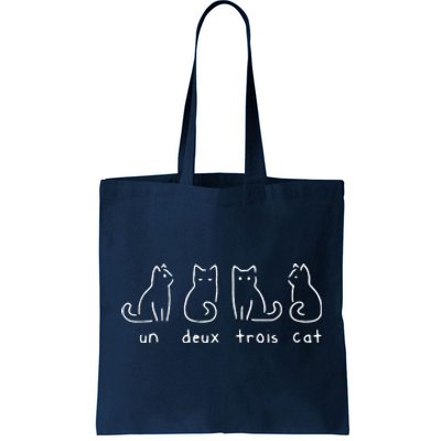 Un Deux Trois Cat Funny Tote Bag