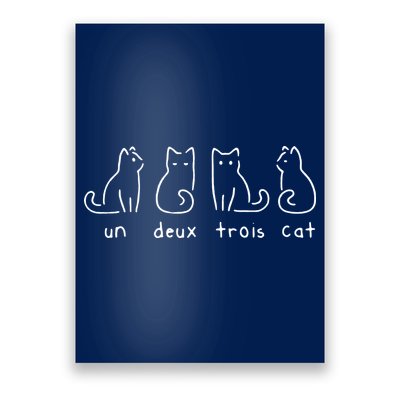 Un Deux Trois Cat Funny Poster