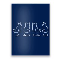 Un Deux Trois Cat Funny Poster