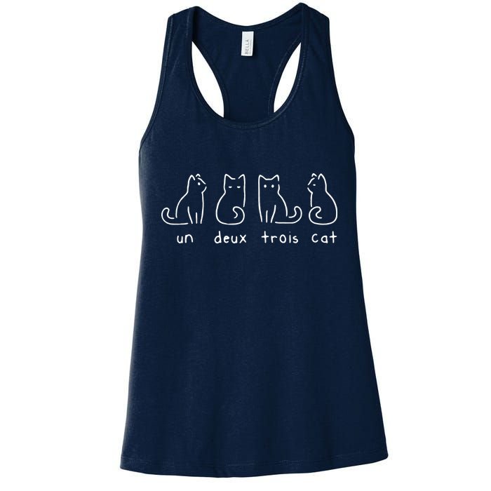 Un Deux Trois Cat Funny Womens Tank Top