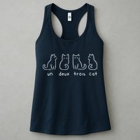 Un Deux Trois Cat Funny Womens Tank Top