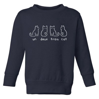 Un Deux Trois Cat Funny Toddler Sweatshirt