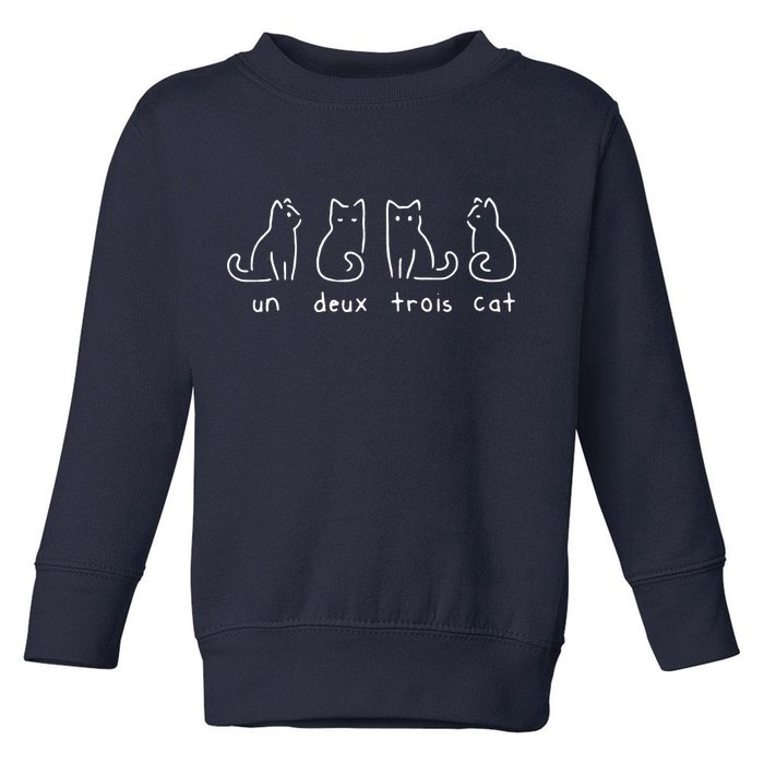 Un Deux Trois Cat Funny Toddler Sweatshirt
