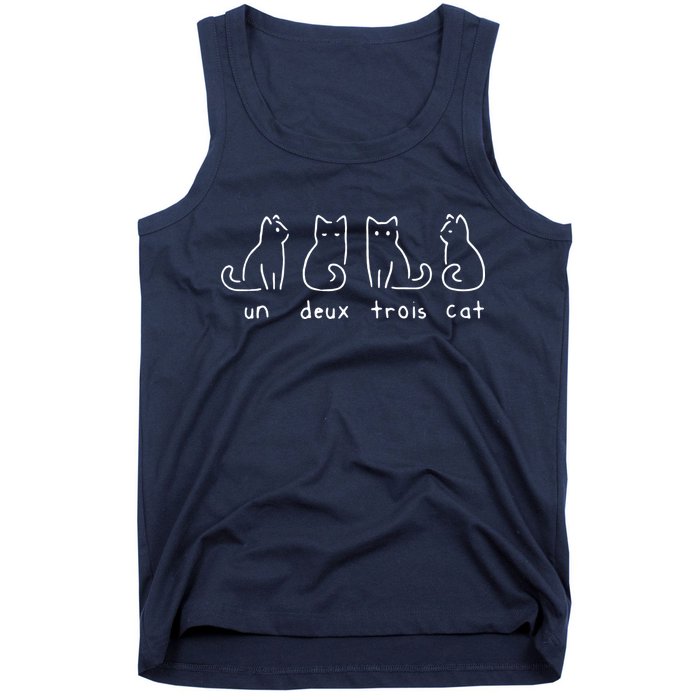Un Deux Trois Cat Funny Tank Top