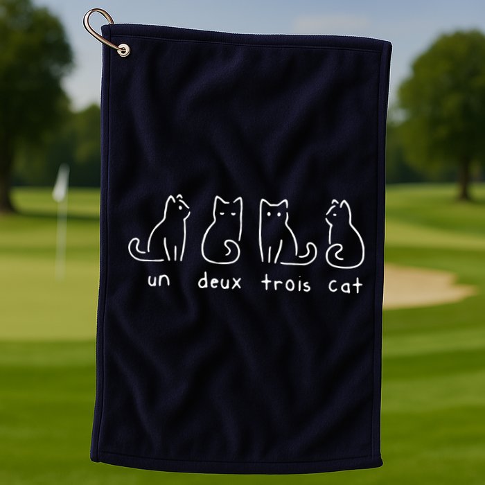 Un Deux Trois Cat Funny Golf Towel