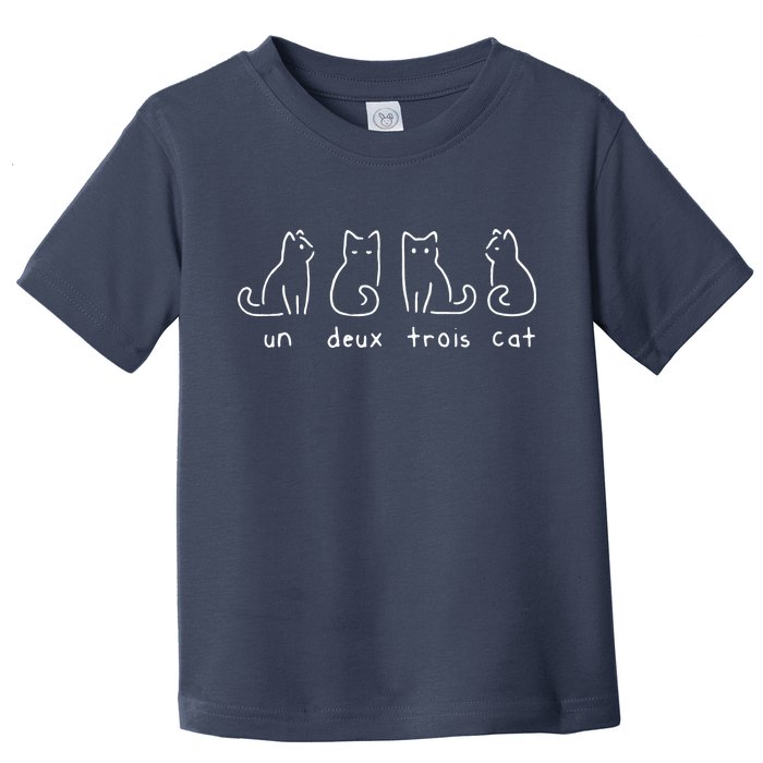Un Deux Trois Cat Funny Toddler T-Shirt