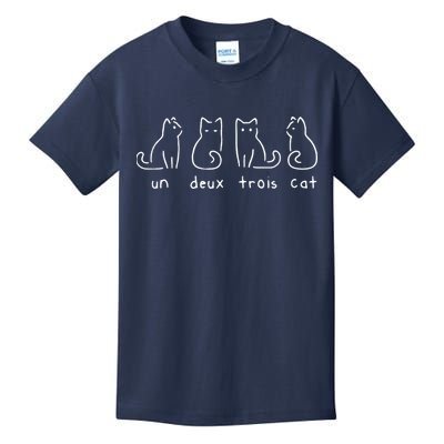 Un Deux Trois Cat Funny Kids T-Shirt