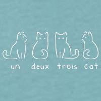 Un Deux Trois Cat Funny Sueded Cloud Jersey T-Shirt
