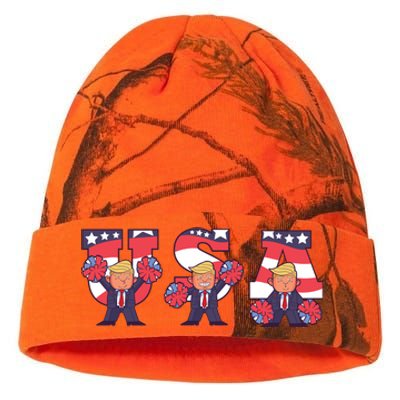 USA Donald Trump Cheer Cartoon Kati Licensed 12" Camo Beanie