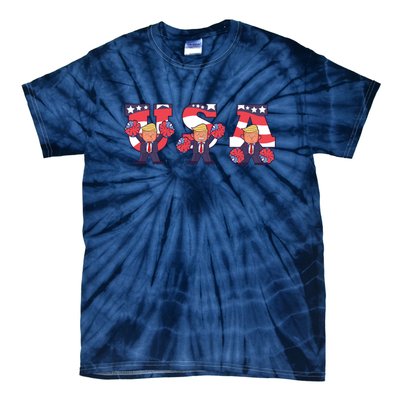 USA Donald Trump Cheer Cartoon Tie-Dye T-Shirt