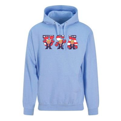 USA Donald Trump Cheer Cartoon Unisex Surf Hoodie