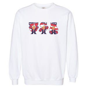 USA Donald Trump Cheer Cartoon Garment-Dyed Sweatshirt