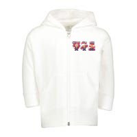 USA Donald Trump Cheer Cartoon Toddler Zip Fleece Hoodie