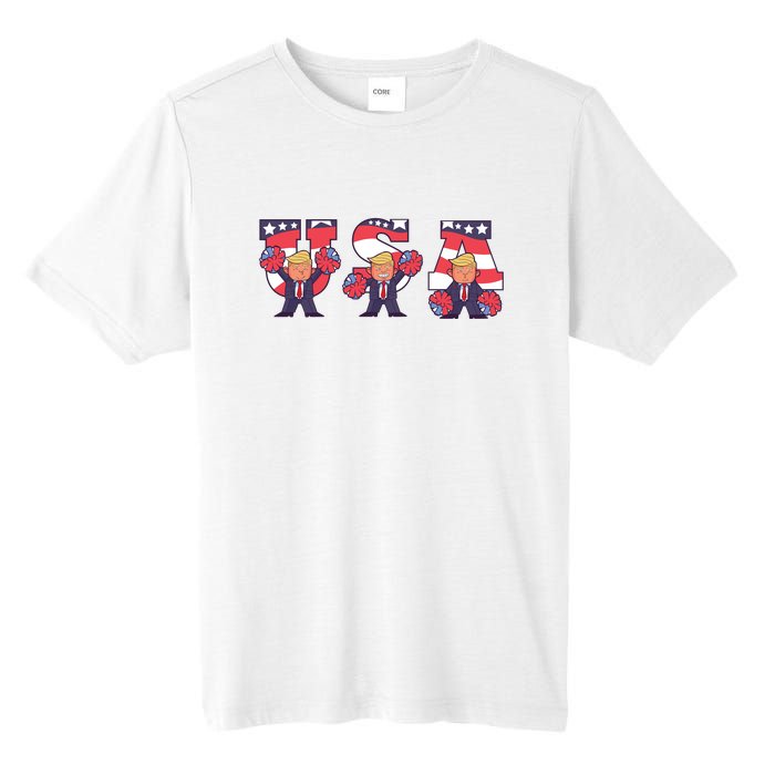 USA Donald Trump Cheer Cartoon Tall Fusion ChromaSoft Performance T-Shirt